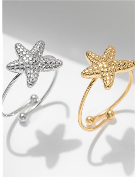 Anillo estrella de mar - Acero inoxidable