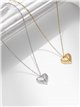 Collar colgante corazón - Acero inoxidable