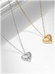 Collar colgante corazón - Acero inoxidable