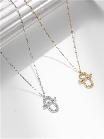 Collar colgante con circonitas - Acero inoxidable