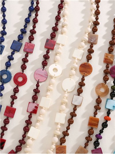 Collar cuentas de colores de resina 2