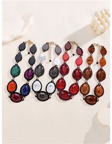 Brazalete efecto piedras coloridas