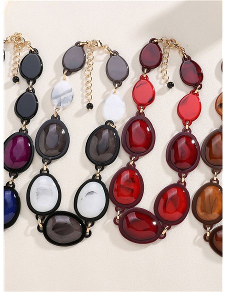 Brazalete efecto piedras coloridas