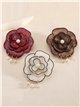 Broche flor de resina con perlas