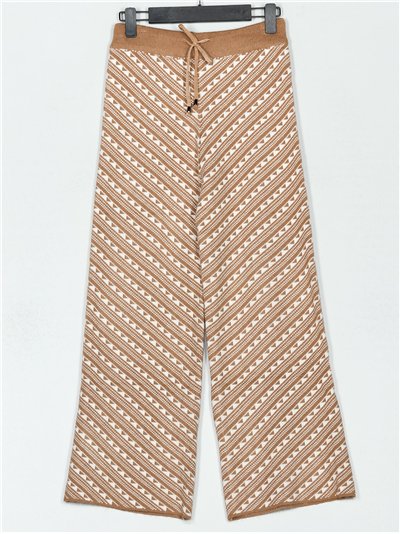 Pantalón recto punto estampado