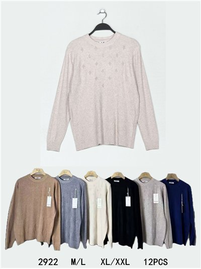 Rhombuses sweater with rhinestone 2