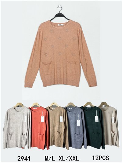 Jersey corazones strass 2