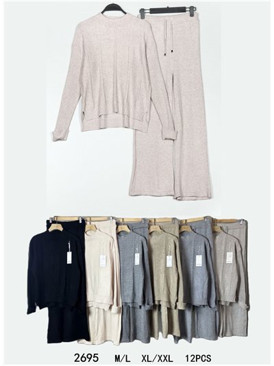 Co-Ord Textured knit sweater + Trousers 2