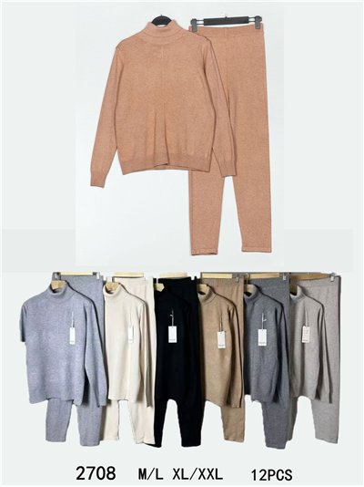 Conjunto Jersey cuello vuelto + Pantalón legging 2