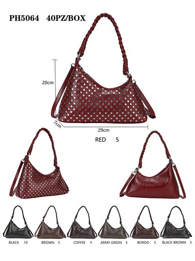 Bolso de hombro tachas