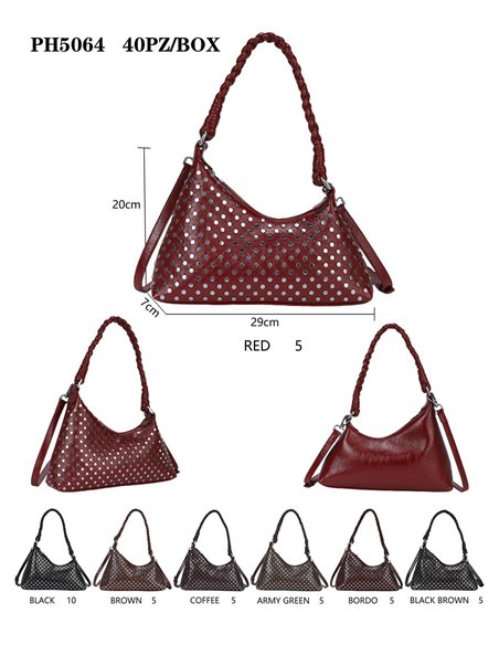 Bolso de hombro tachas