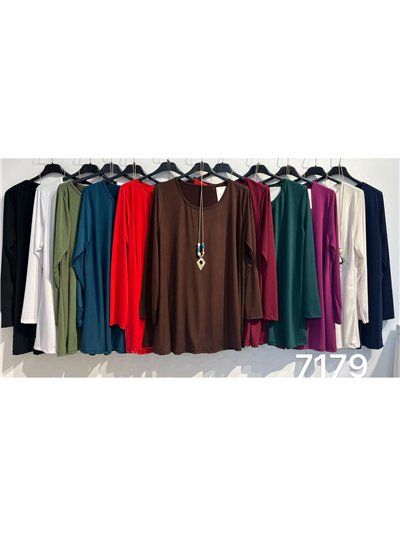 Blusa evasé lycra talla grande