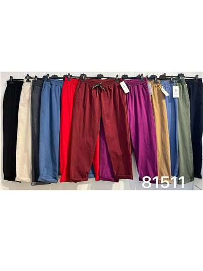 Pantalón elástico tiro alto