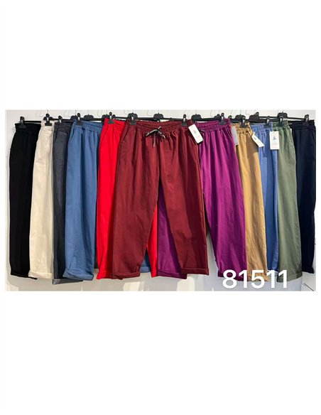 Pantalón elástico tiro alto