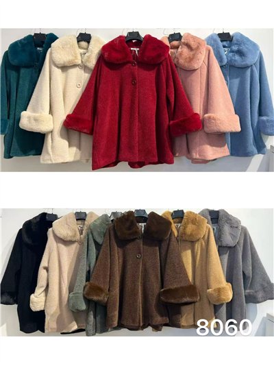 Chaqueta punto cuello pelo