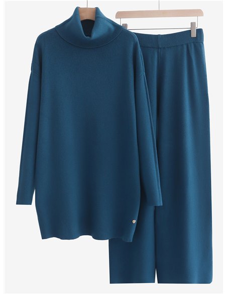 Conjunto Jersey largo cuello vuelto + Pantalón