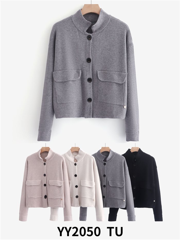 Chaqueta punto bolsillos