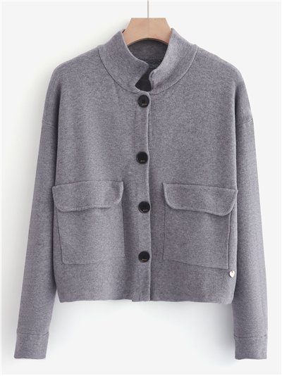 Chaqueta punto bolsillos