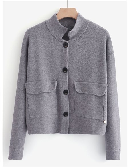 Chaqueta punto bolsillos