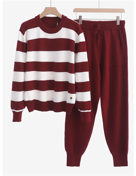 Conjunto Jersey franjas + Pantalón jogger