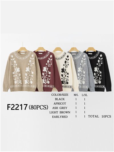 Jersey bordado flores 2