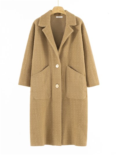 Abrigo largo punto pelo