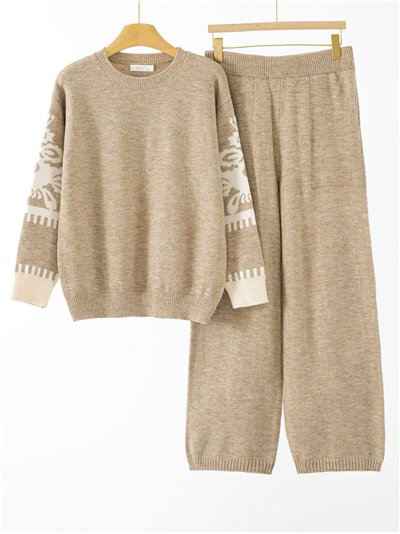 Conjunto Jersey estampado + Pantalón