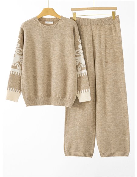 Conjunto Jersey estampado + Pantalón