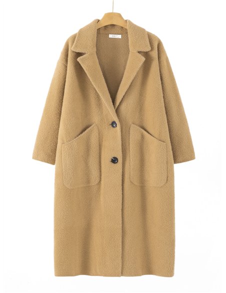 Abrigo largo punto pelo