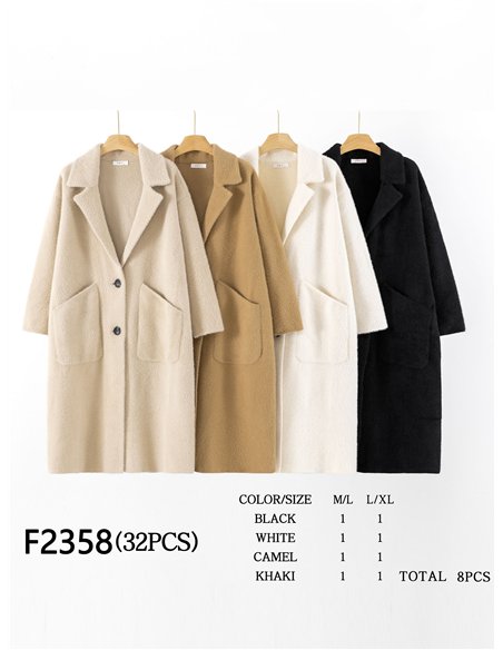 Abrigo largo punto pelo