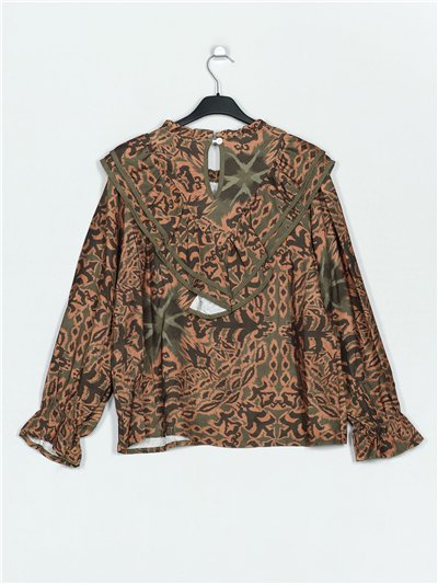 Blusa estampada volantes 2