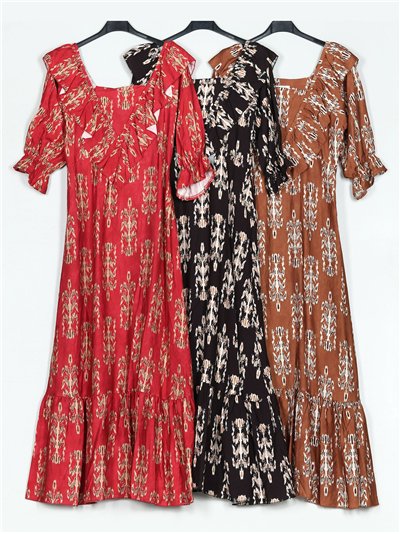 Vestido largo estampado