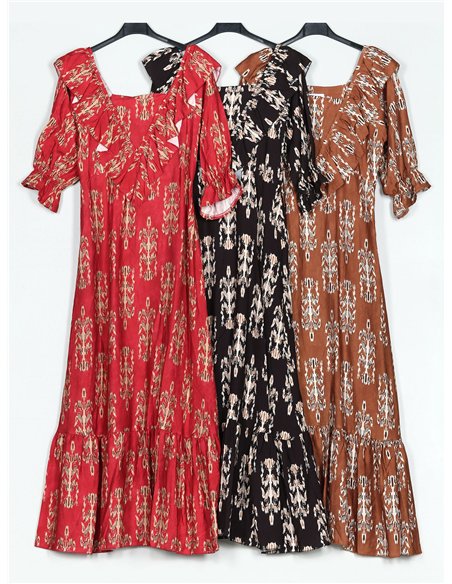 Vestido largo estampado