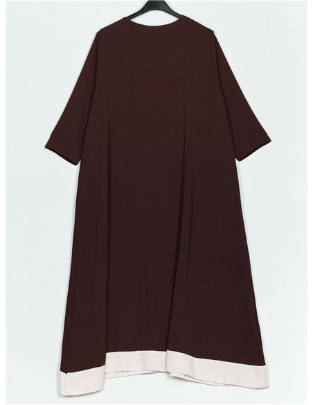 Vestido largo combinado