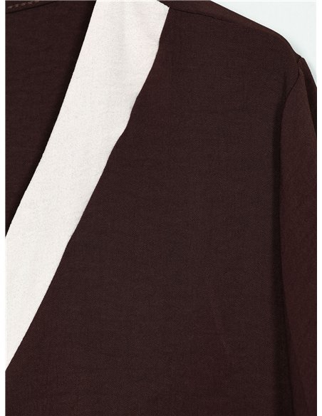 Vestido largo combinado