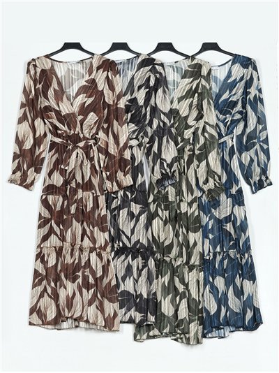 Vestido largo estampado