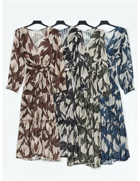 Vestido largo estampado