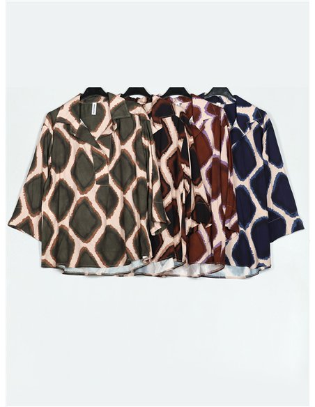 Blusa amplia estampada