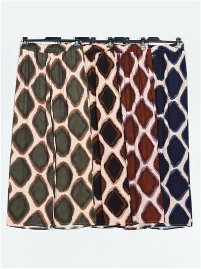 Pantalón recto estampado