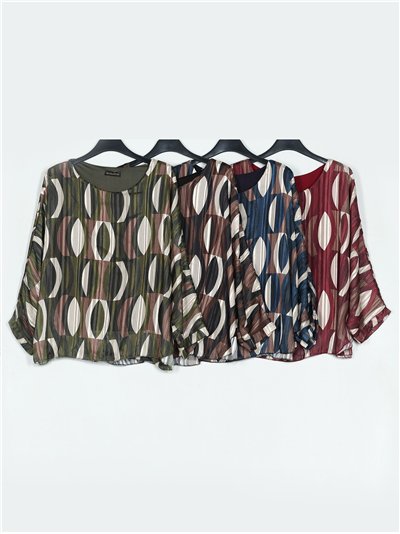 Blusa estampada gasa