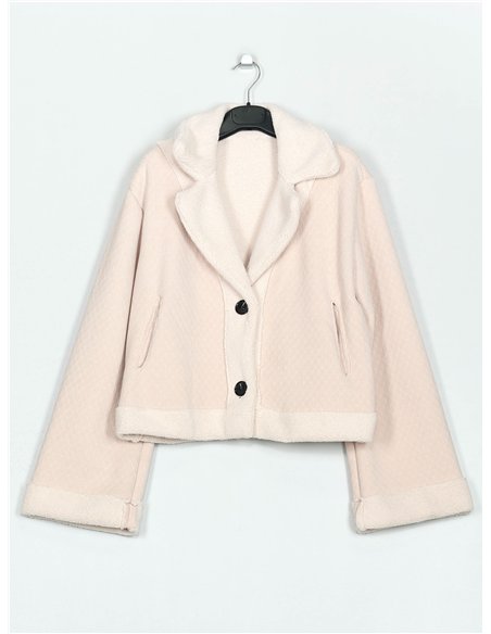 Chaqueta amplia borreguito