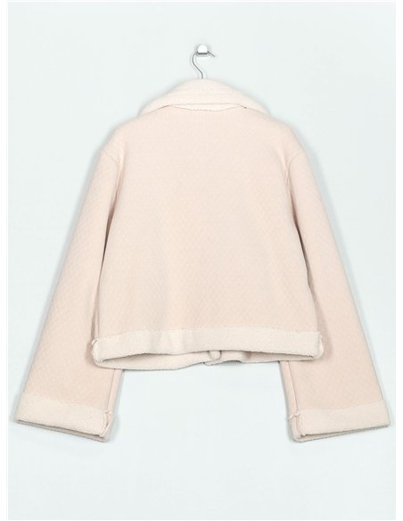 Chaqueta amplia borreguito