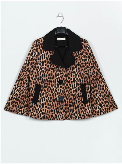 Neoprene leopard print jacket