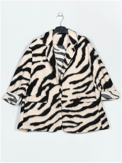Blazer maxi pelo animal print 2