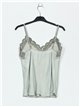 Faded-effect top with lace