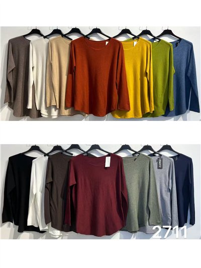 Jersey básico cuello redondo