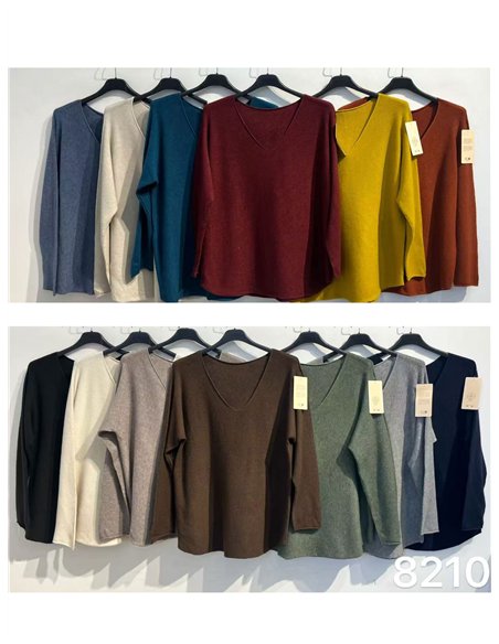 Jersey básico cuello pico 