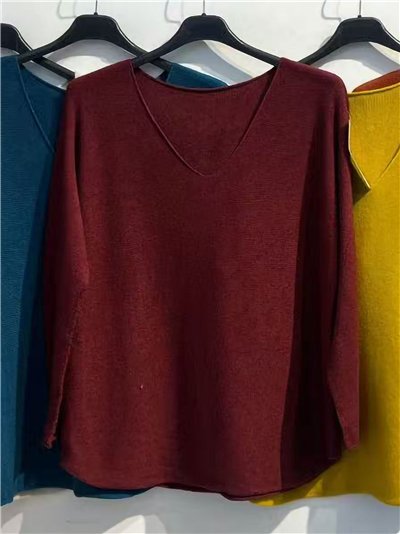 V-neck basic sweater 2