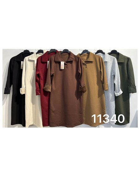 Vestido cuello polo