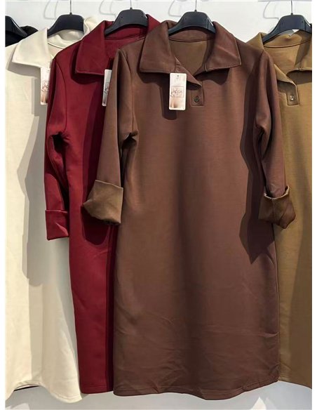 Vestido cuello polo